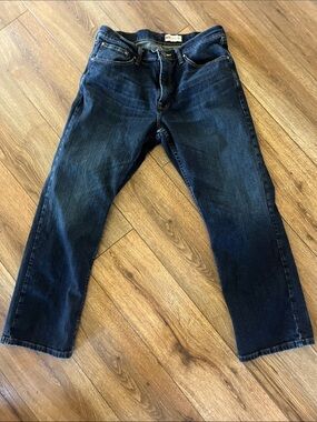 Wrangler Men's Relaxed Boot Jeans in Dark Blue Wash